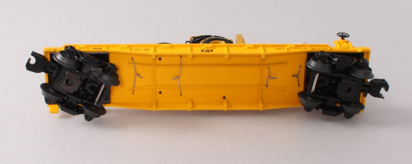 MTH 30-76349 O Gauge Caterpillar Flatcar w/ CAT432E Backhoe #2010