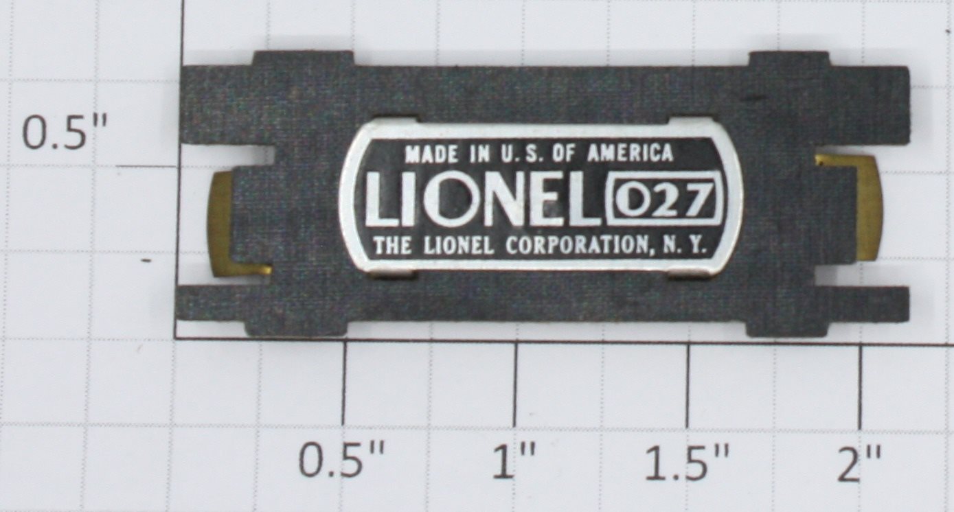 Lionel 2034-126 O27 Gauge Collector Roller Plate with Brass Contact Spring