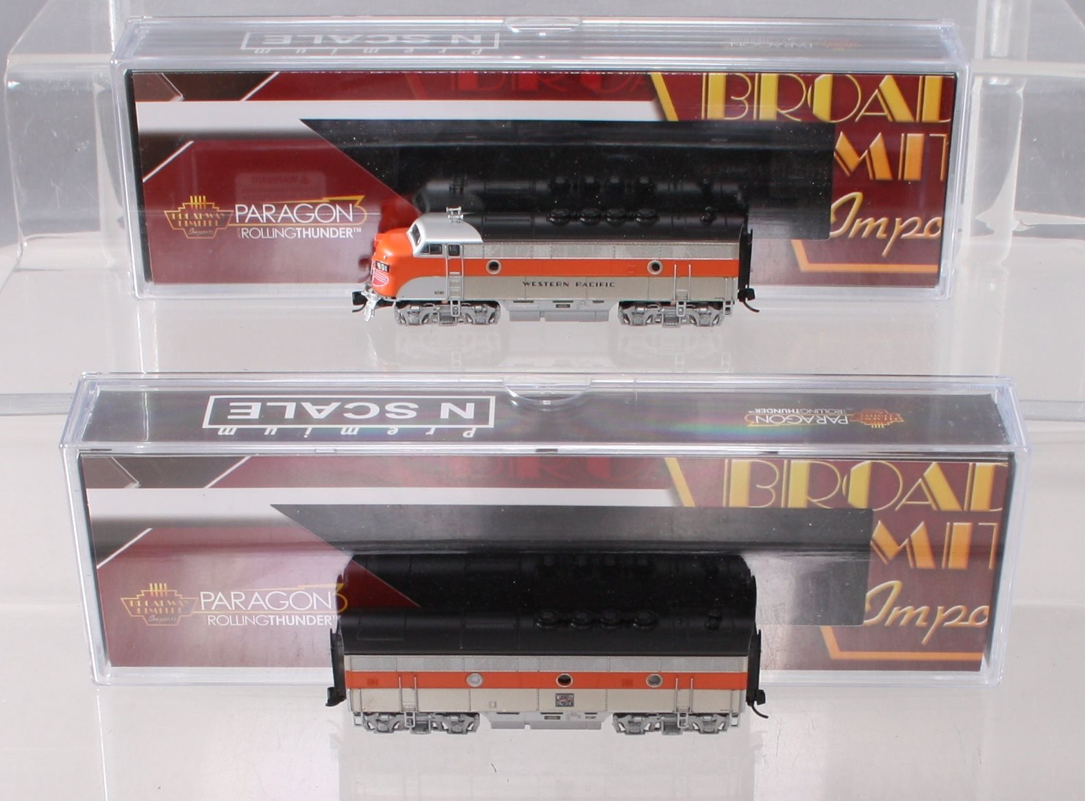 Broadway Limited 3796 N Western Pacific EMD F3 A/B Diesel Locomotive #801A/801C