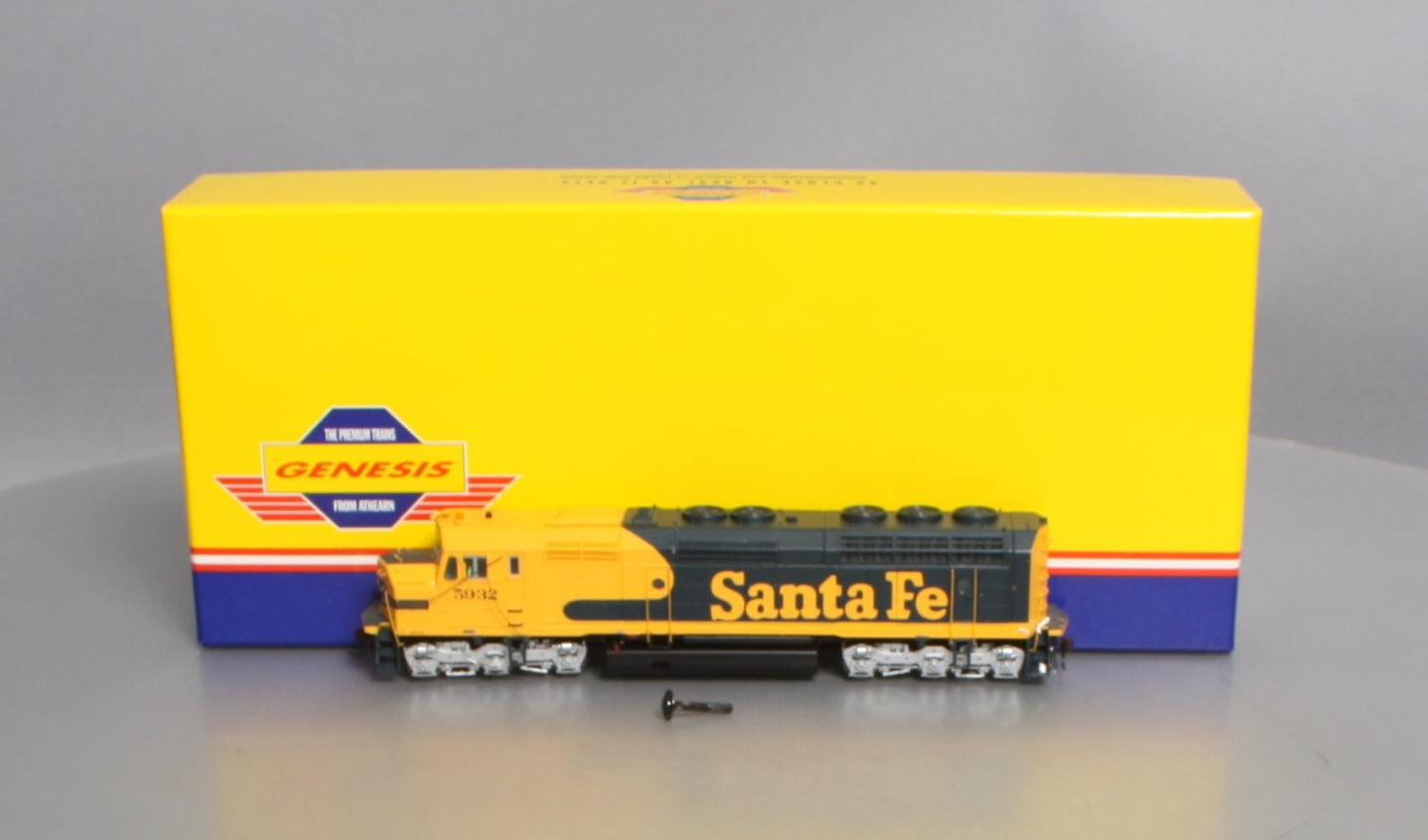 Athearn G67633 HO Santa Fe/Warbonnet F45 Diesel Locomotive w/DCC & Sound #5932