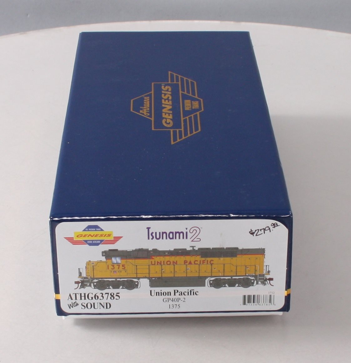 Athearn G63785 HO Union Pacific GP40P-2 Diesel Locomotive with DCC & Sound #1375