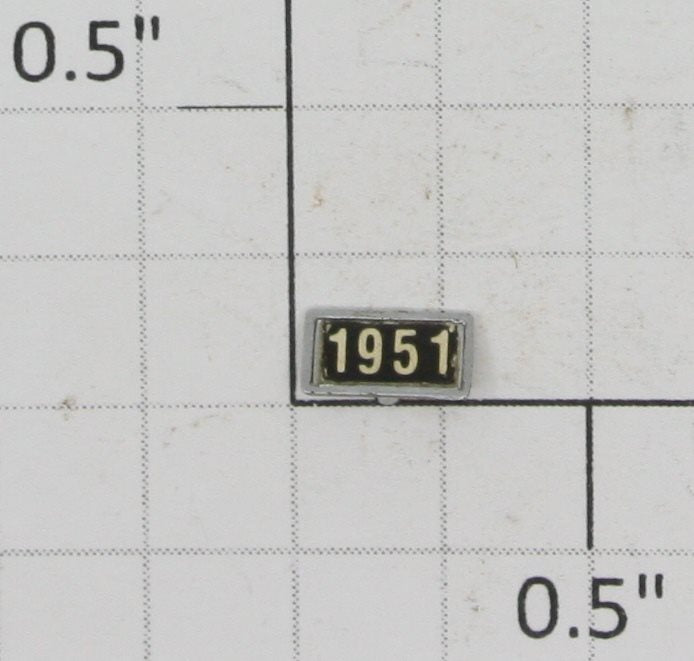 Lionel 1219-PLT Number Plate 1951