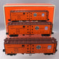 Lionel 6-11872 O Gauge Pacific Fruit Express Refrigerator Car (Pack of 3) LN/Box