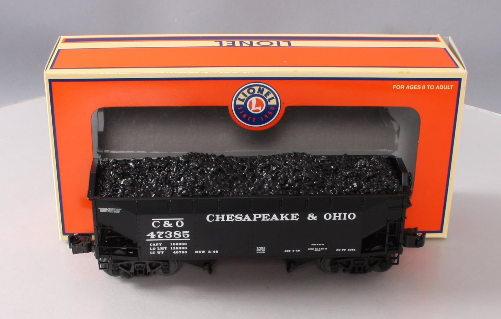 Lionel 6-17062 O Gauge Chesapeake & Ohio Offset Hopper #47385 LN/Box