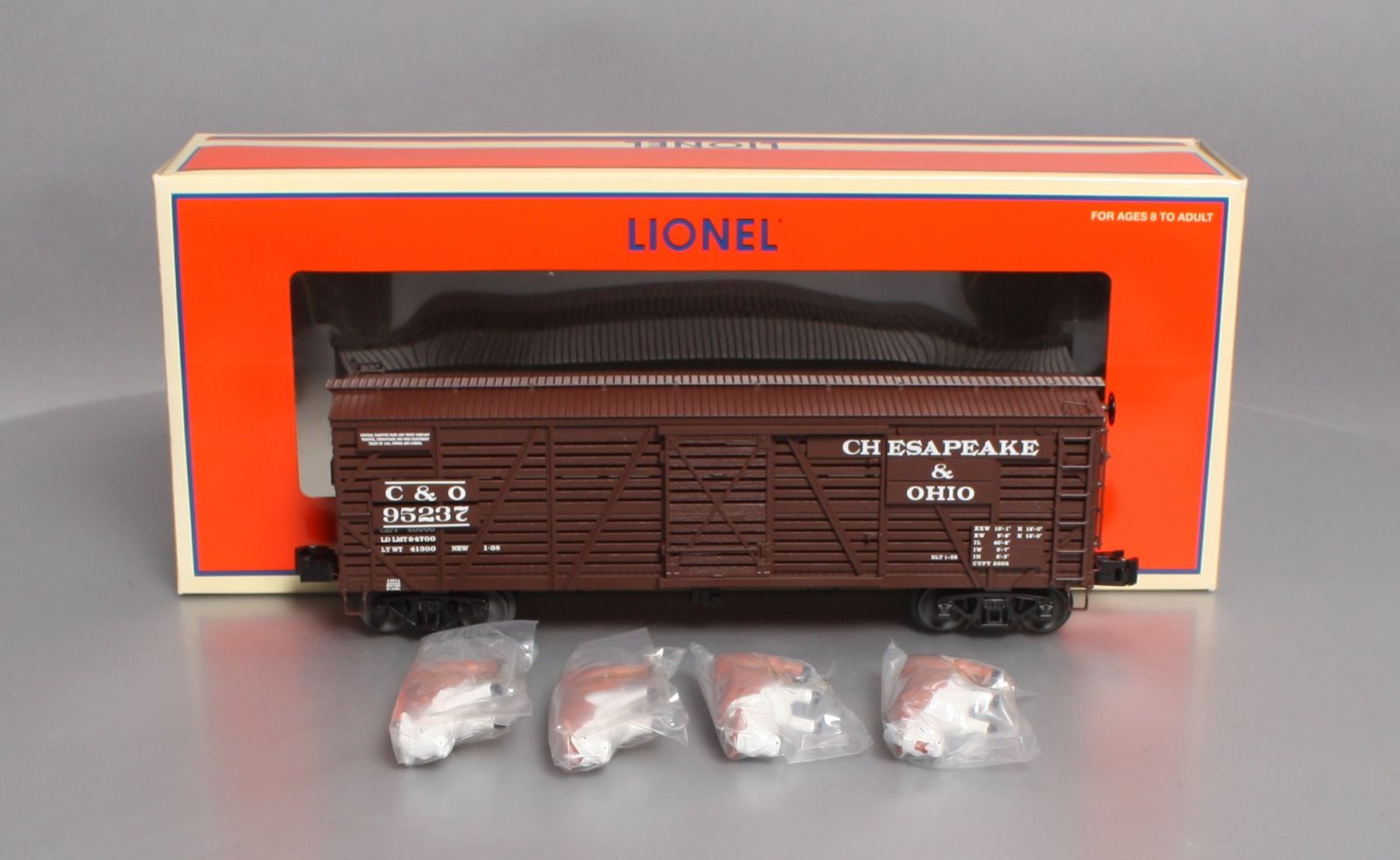 Lionel 6-17711 O Scale C&O ACF 40-Ton Stock Car #95237 LN/Box