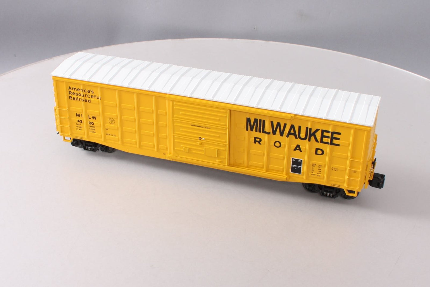 MTH 20-93338 O Milwaukee Road 50' Waffle Box Car #4300 LN/Box