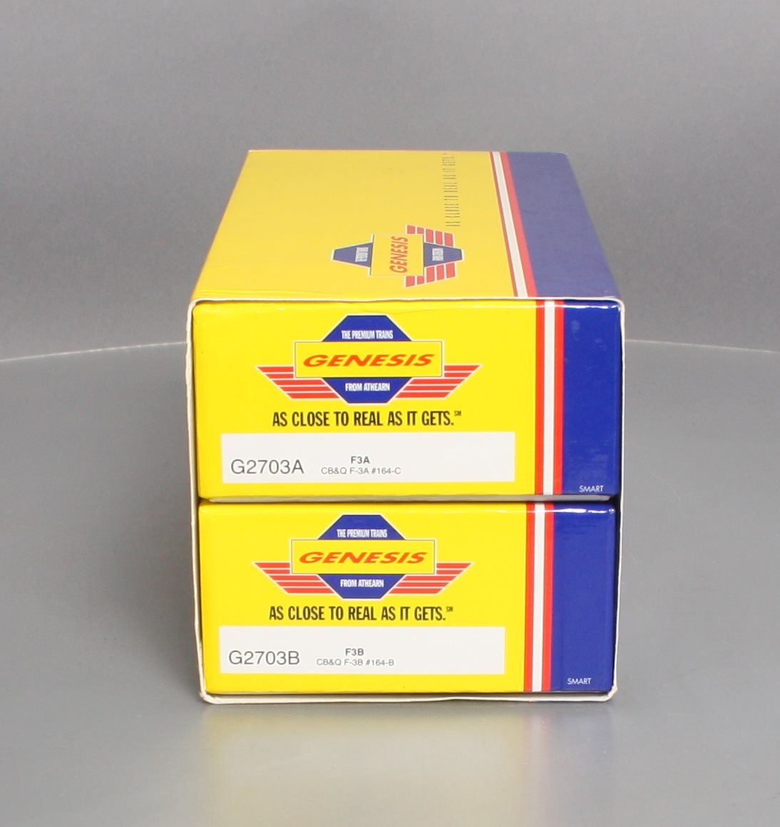 Athearn G2703 HO CB&Q F3A/B Diesel Locomotive Set #164C/B LN/Box