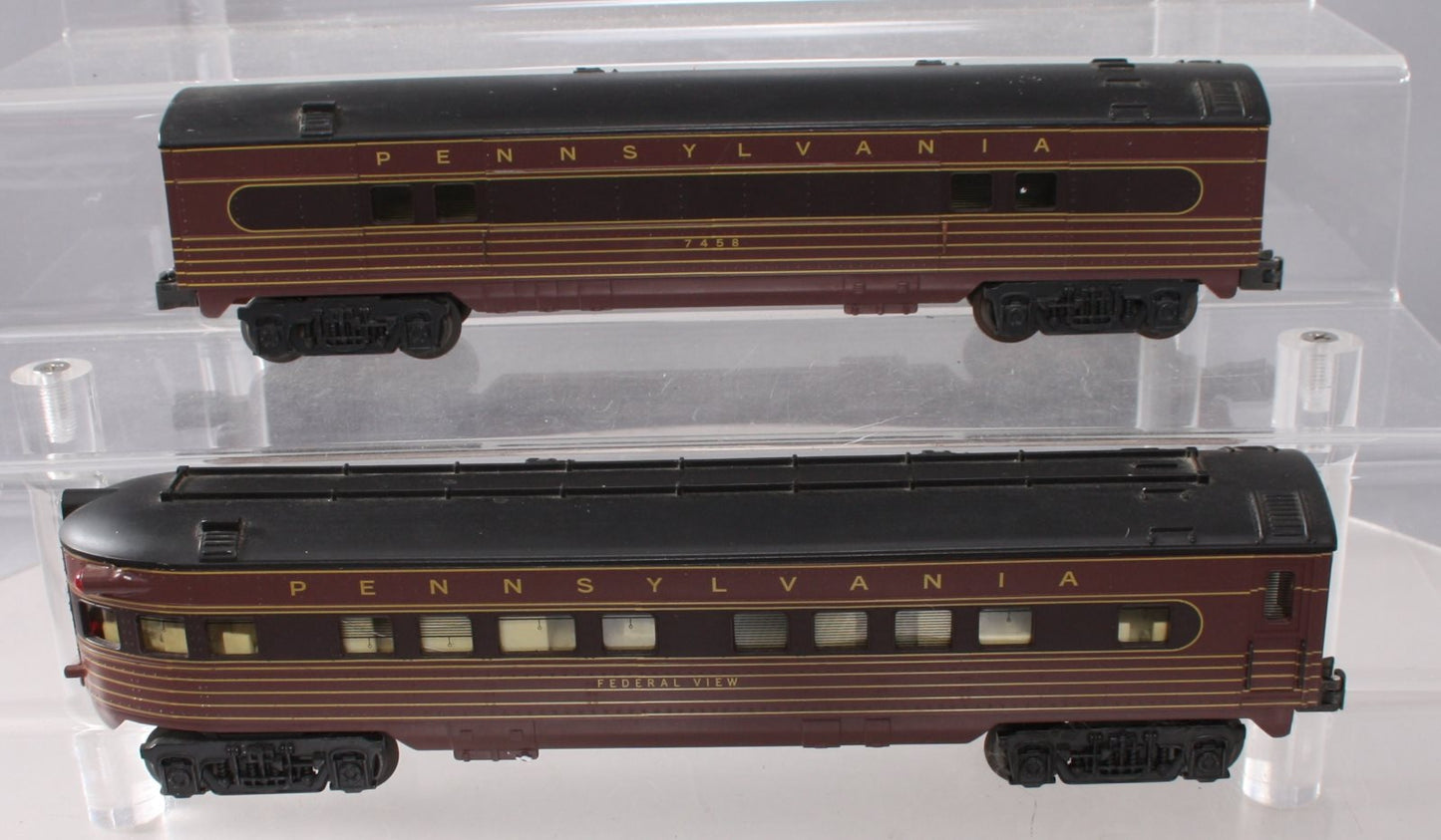 K-Line K4580C O PRR "Fleet of Modernism" Streamliner Passenger Cars (Set of 2) LN/Box