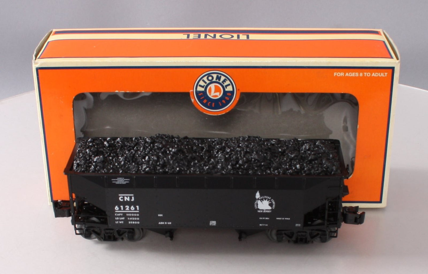 Lionel 6-17068 O Gauge Jersey Central Offset Hopper Car #61261 LN/Box