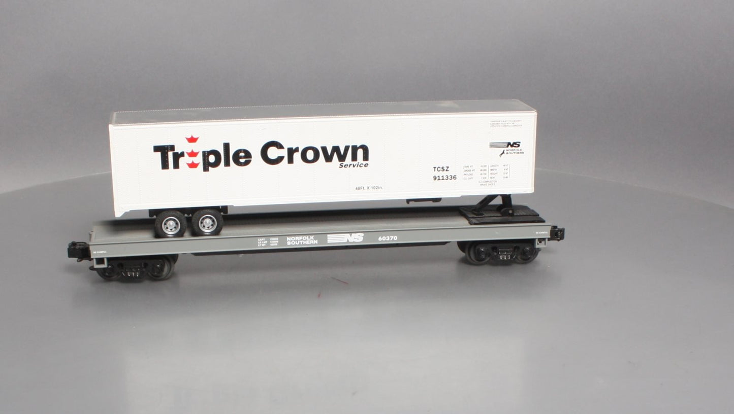 MTH 20-98116 O Norfolk Southern Flatcar with 48' Trailer #60370 LN/Box