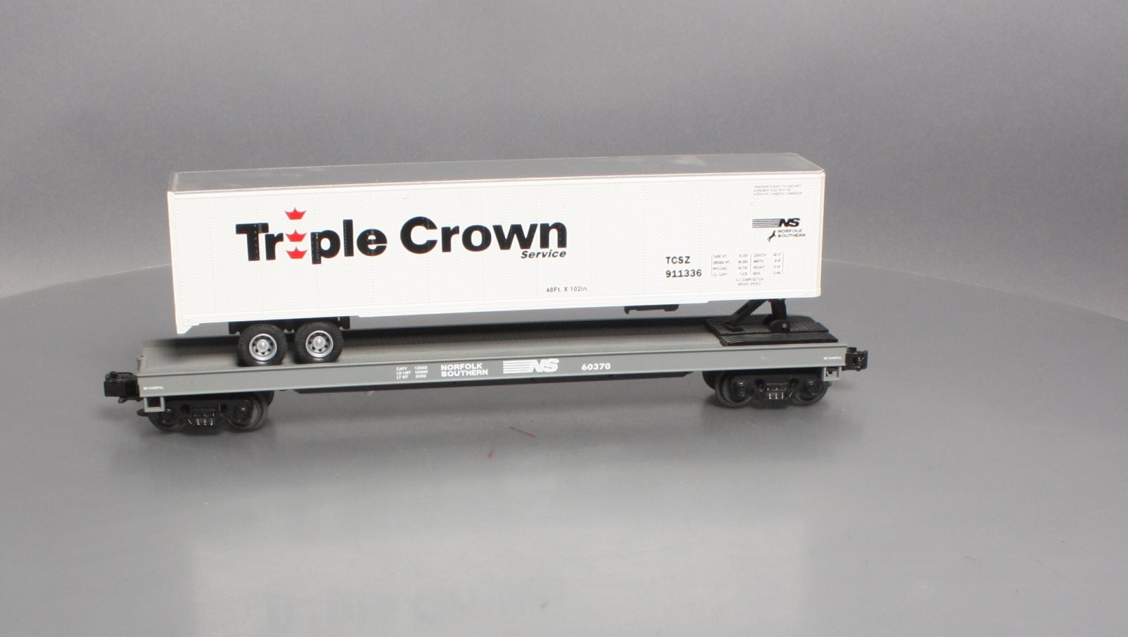 MTH 20-98116 O Norfolk Southern Flatcar with 48' Trailer #60370 LN/Box