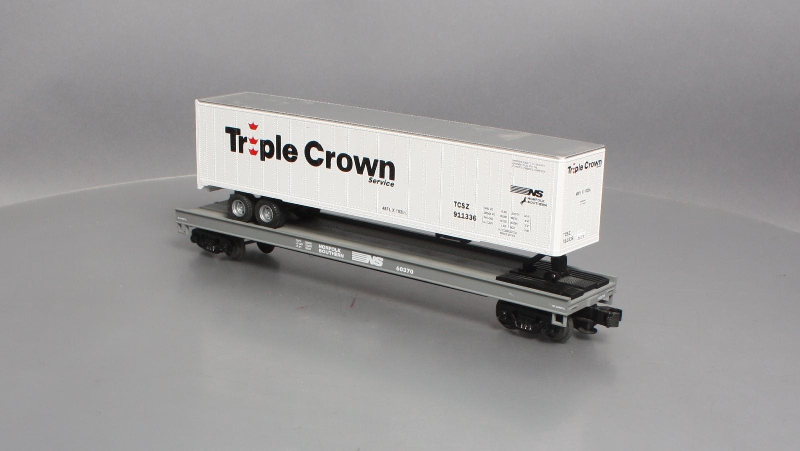 MTH 20-98116 O Norfolk Southern Flatcar with 48' Trailer #60370 LN/Box