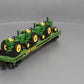 MTH 20-98361 O Gauge John Deere Flat Car w/ Three 4010 Tractors LN/Box