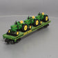 MTH 20-98361 O Gauge John Deere Flat Car w/ Three 4010 Tractors LN/Box
