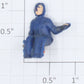 Lionel 50-76M Blue Seated Metal Gang Car Crew Man Figure w/ Painted Face