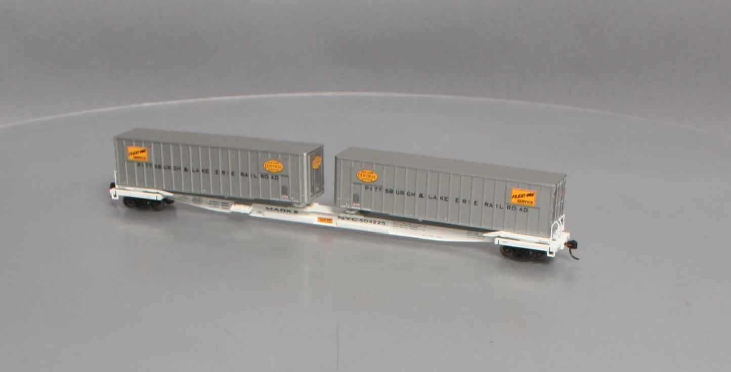 Walthers 932-40853 HO P&L.E Flexi-Van Flat Car With Trailer #504225 LN