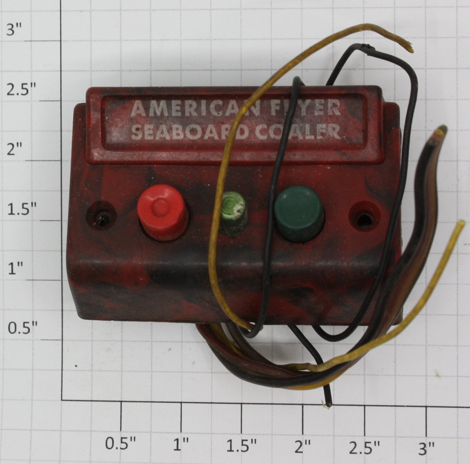 American Flyer XA14A966-3A Red Swirl Seaboard Coaler Controller with Wires