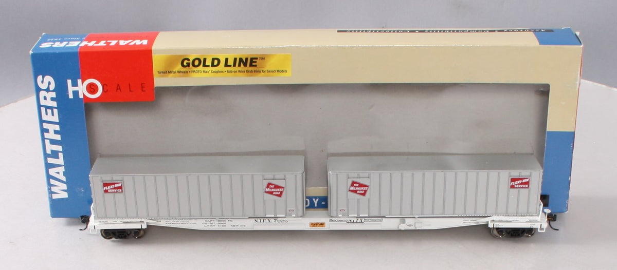 Walthers 932-3922 HO Milwaukee Road Flexi-Van Flatcar W/ Trailer #7025