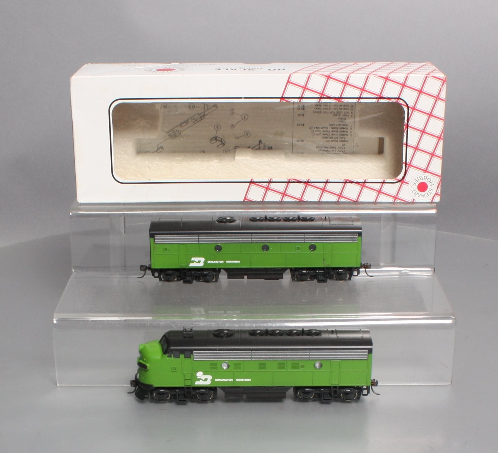 Stewart 5911 HO Scale Burlington Northern EMD F9 A/B Diesel Locomotive Set NIB