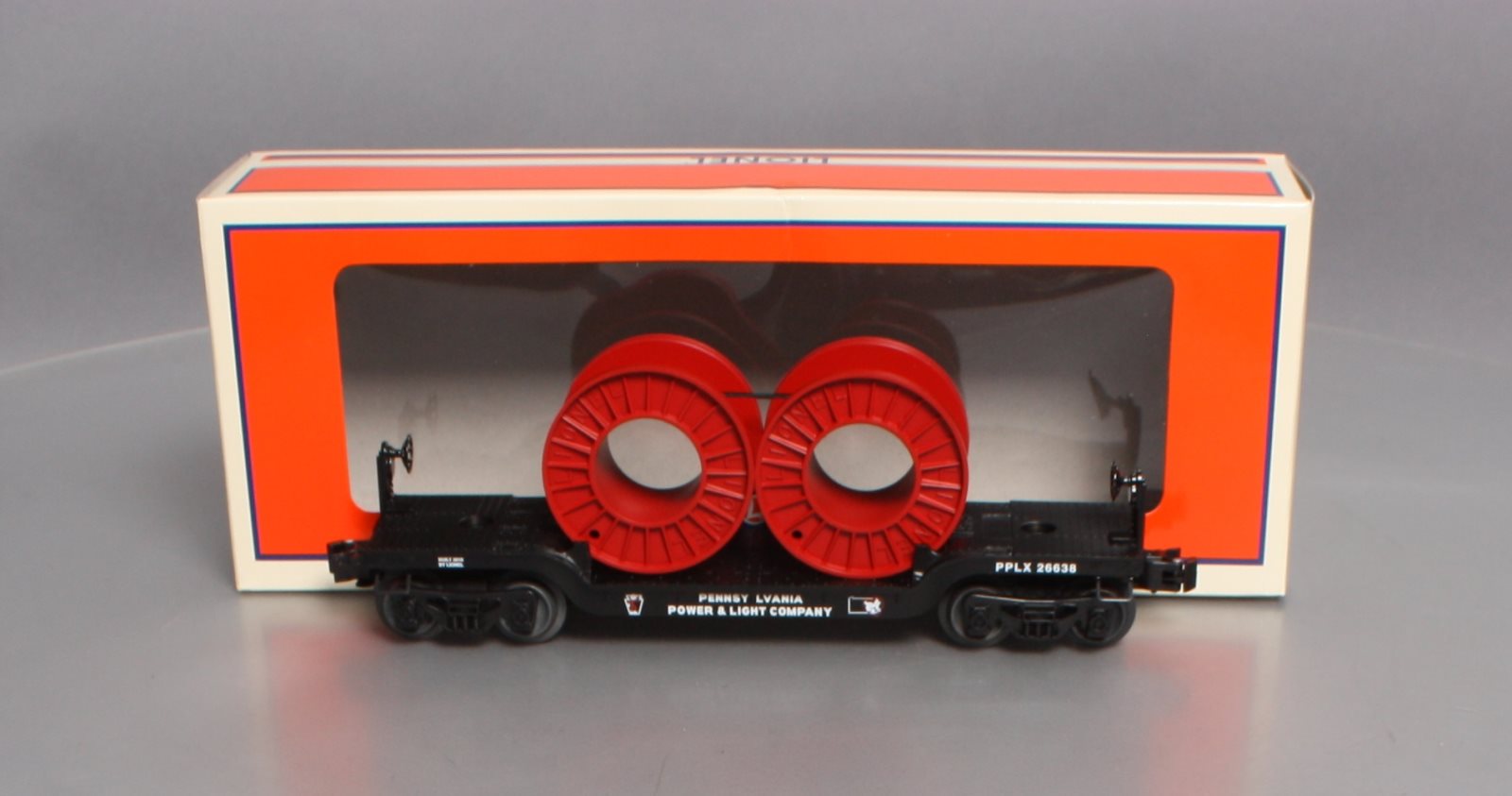 Lionel 6-26638 O Gauge PP&L Flatcar w/Reels