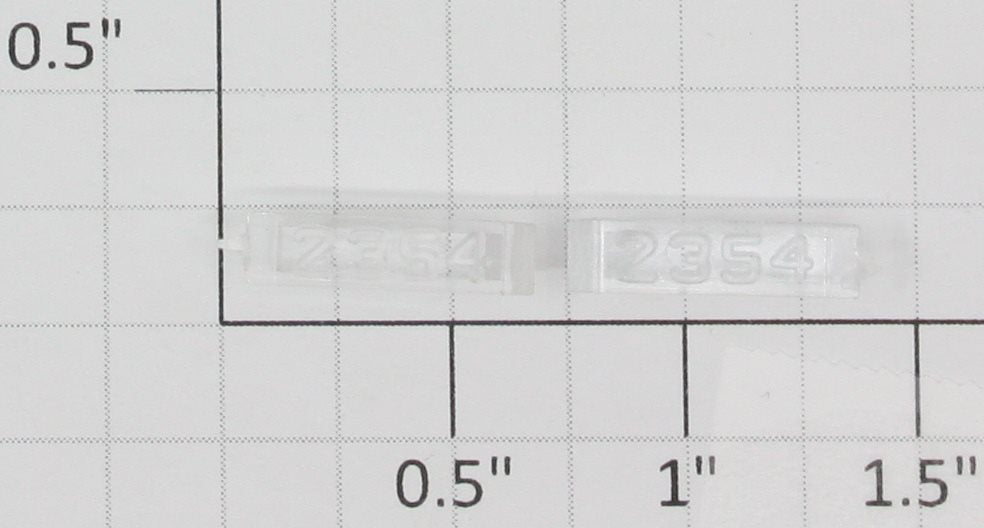 Lionel 2354-6/10 Clear Raised Number Marker Lens/Number Board Set (Pair of 2)