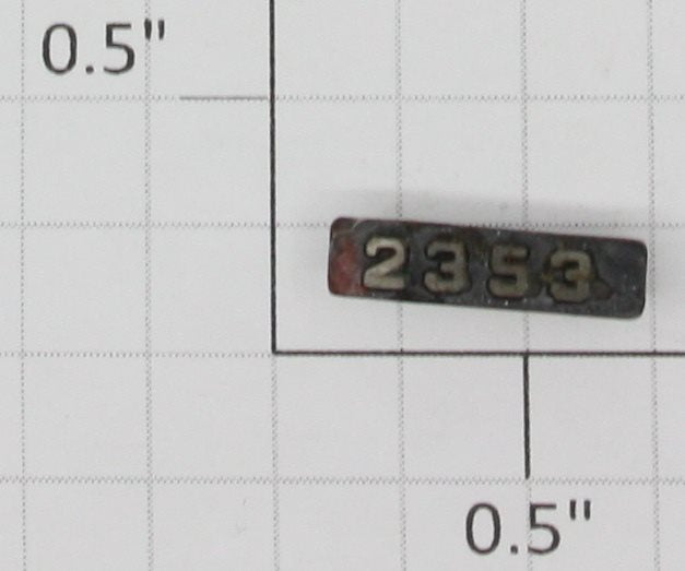 Lionel 2353-8 Right Hand Black Painted Raised Number Marker Lens/Number Board