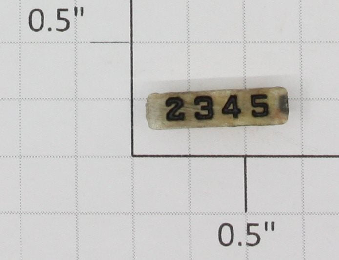 Lionel 2345-10 Left Hand Clear Marker Lens/Number Board with Black Lettering