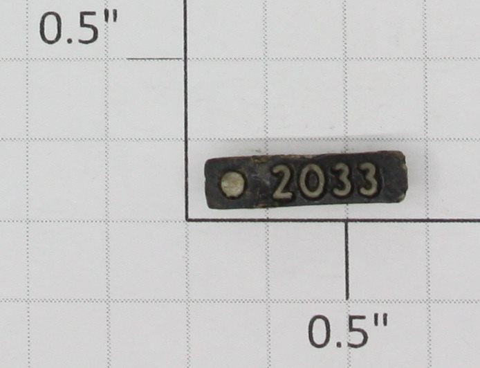 Lionel 2033-10P Right Hand Black Painted Raised Number Marker Lens/Number Board