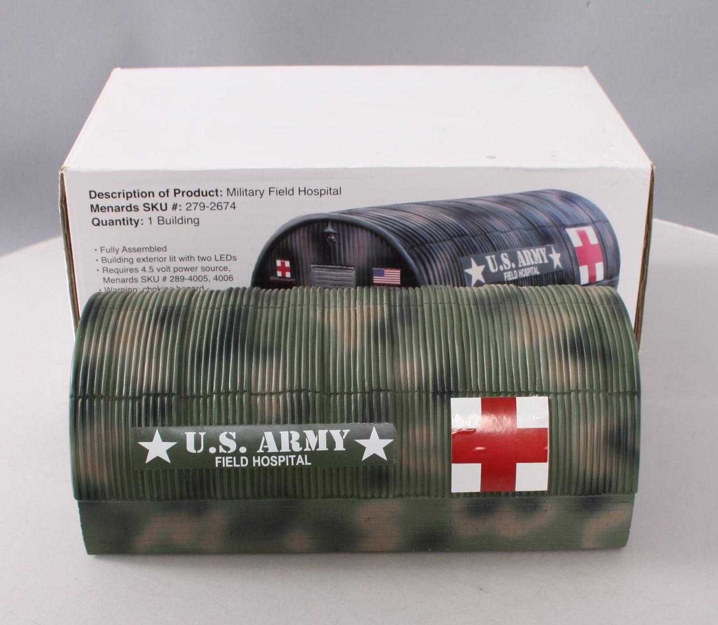 Menards 279-2674 O Scale Military Field Hospital Building LN/Box