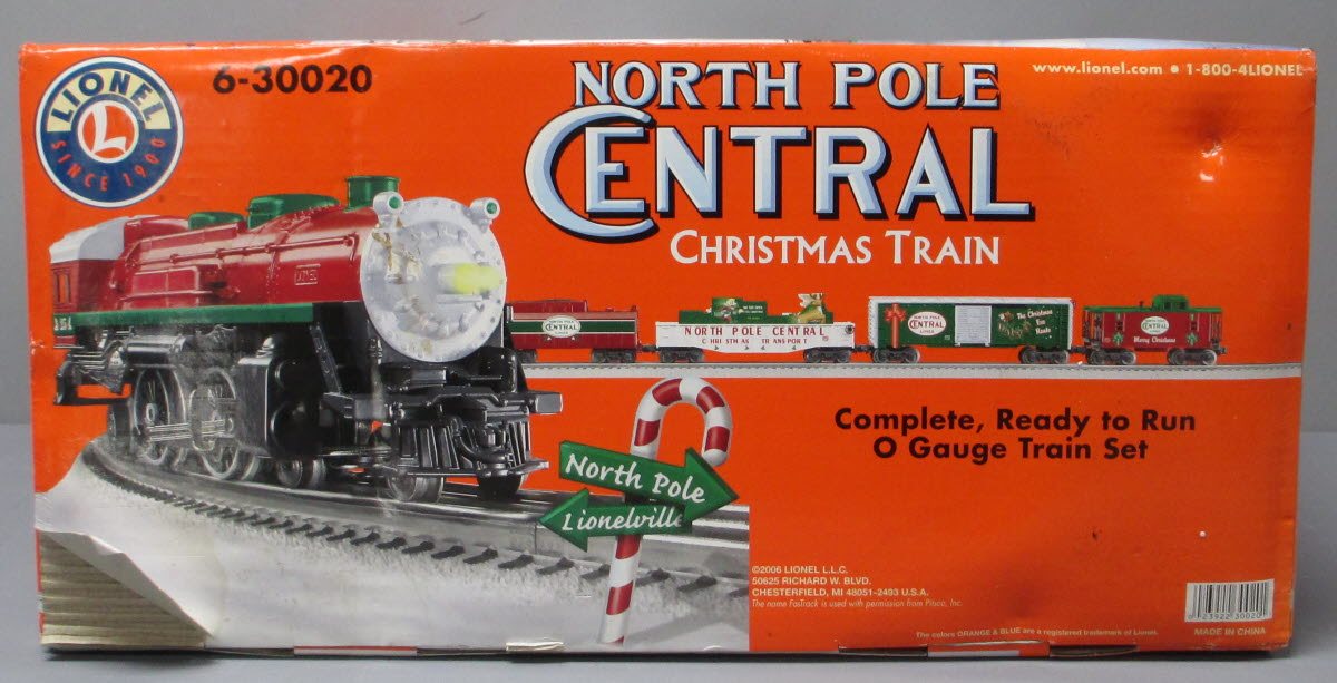 Lionel 6-30020 North Pole Central Christmas O Gauge Steam Train Set LN/Box