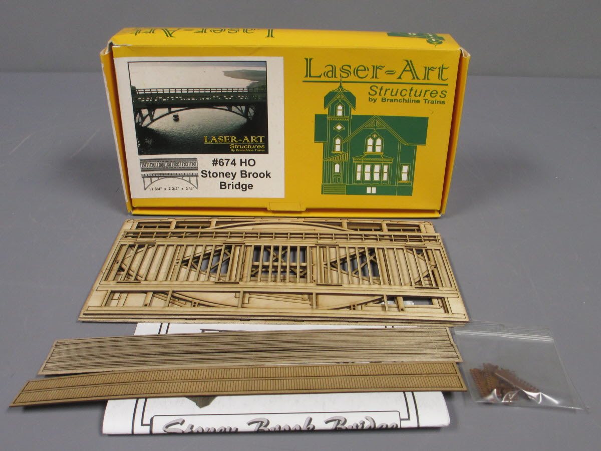 Branchline Trains Laser Art 674 HO Scale Stonybrook Open-rail Bridge