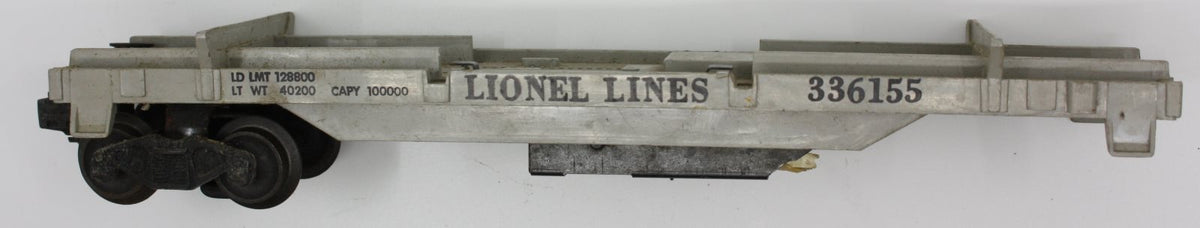 Lionel 3361-33 O Gauge Log Dump Frame Flat Car w/ Operating Coupler Truck #3361
