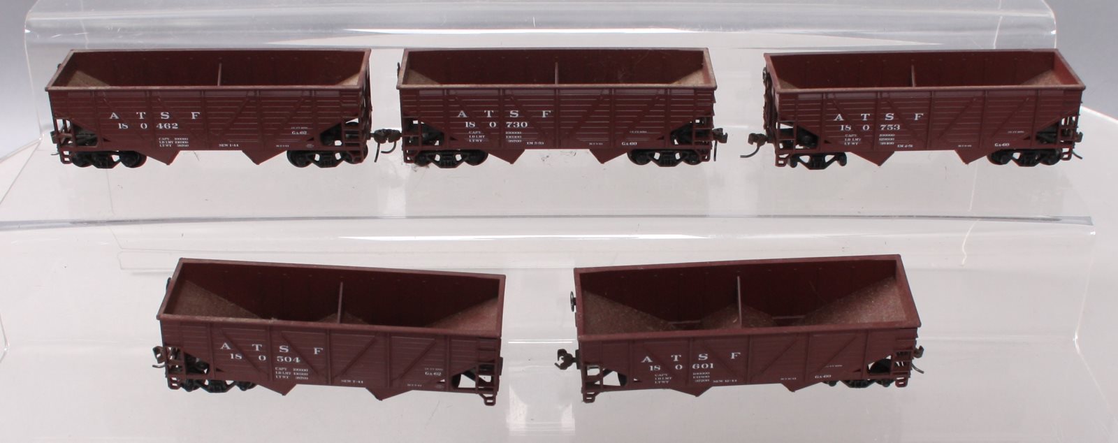 Athearn 6101 HO Scale Santa Fe 34' CS Hopper Kit (5 Car )