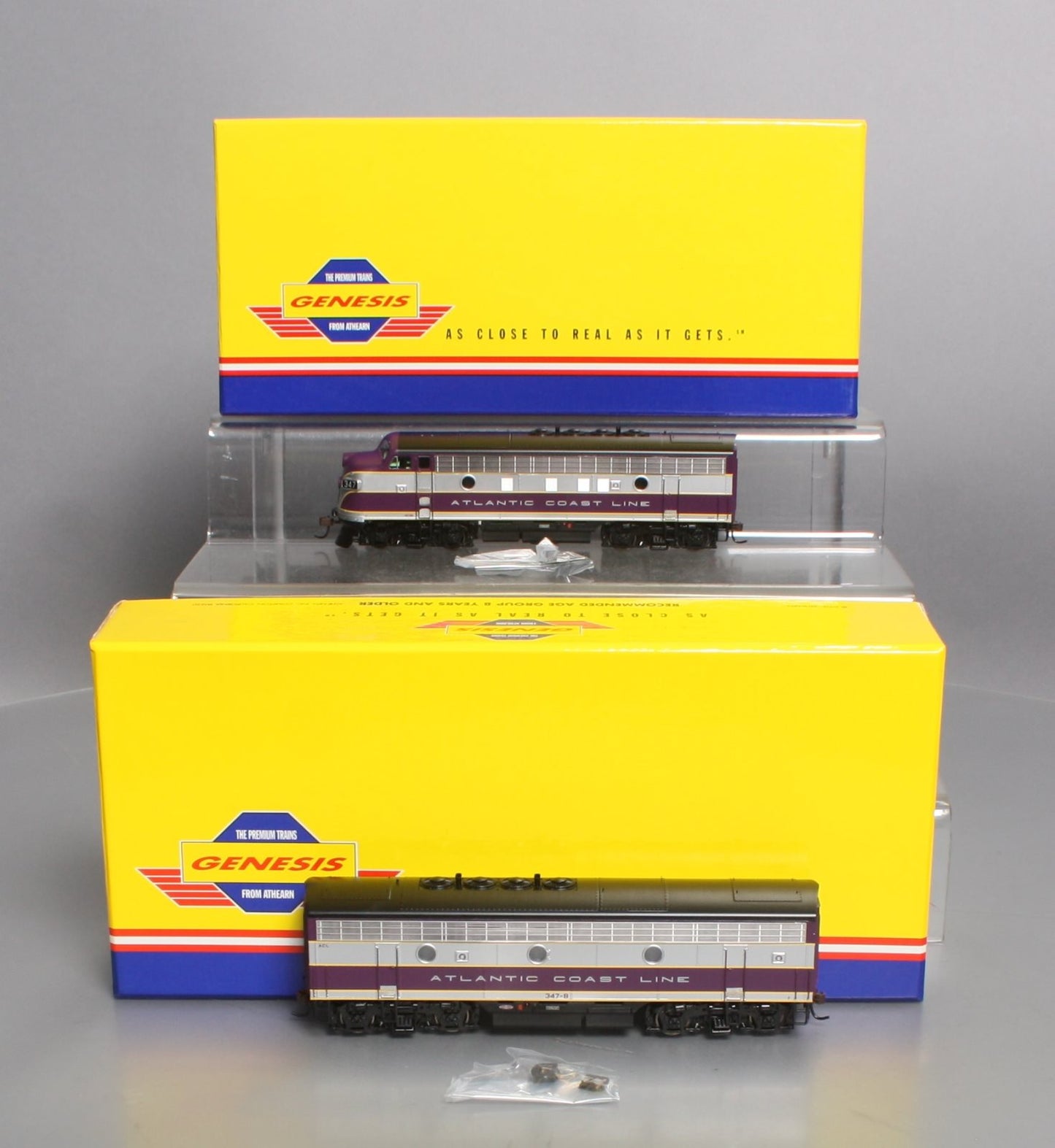 Athearn G2511 HO Scale Atlantic Coast Line F-3 Phase 4 Diesel AB Set #347/347B LN/Box