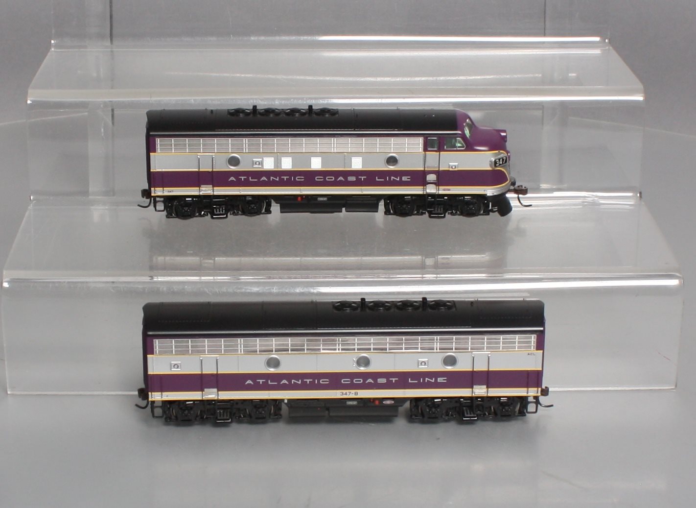 Athearn G2511 HO Scale Atlantic Coast Line F-3 Phase 4 Diesel AB Set #347/347B LN/Box