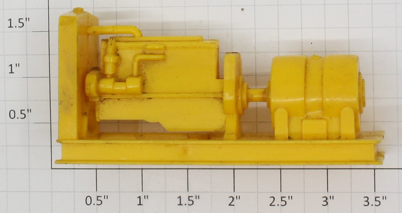 American Flyer 6409053016 Yellow Plastic Flatcar Diesel Generator