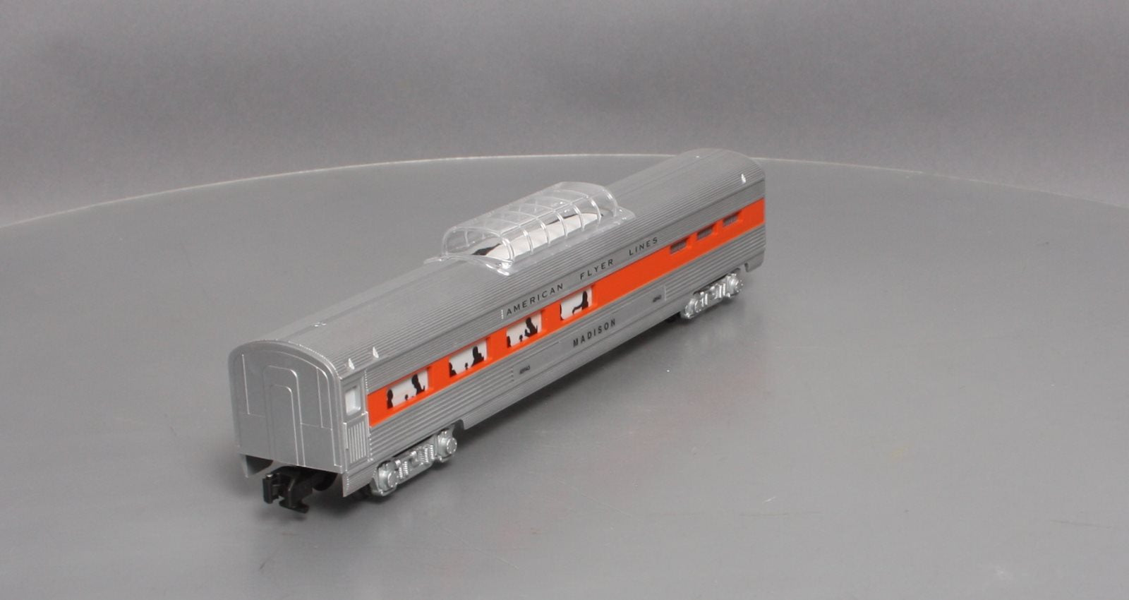 American Flyer 6-48943 S AFL Silver Flash Madison Vista Dome Dining Car NIB