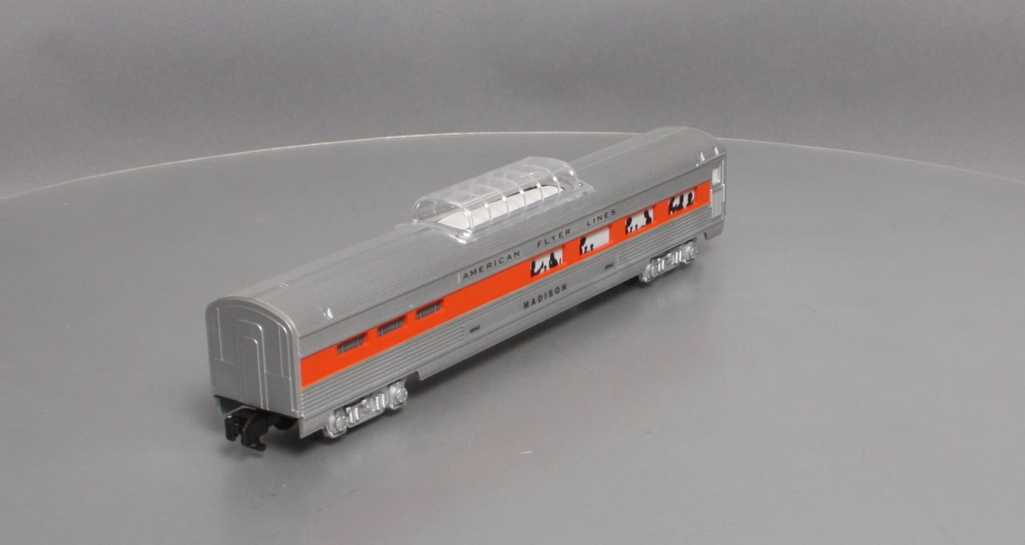 American Flyer 6-48943 S AFL Silver Flash Madison Vista Dome Dining Car NIB