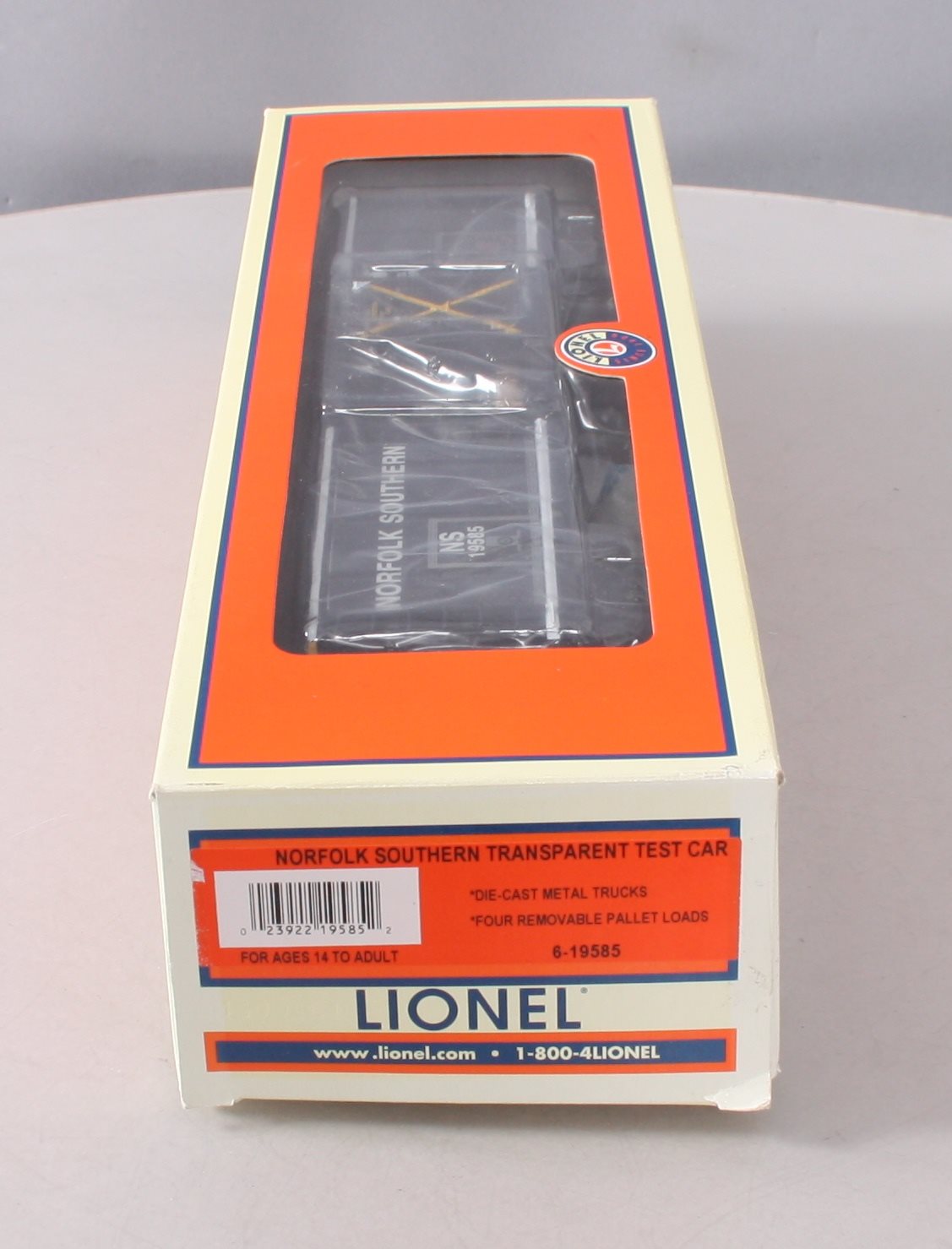 Lionel 6-19585 Norfolk Southern Operating Transparent Test Car