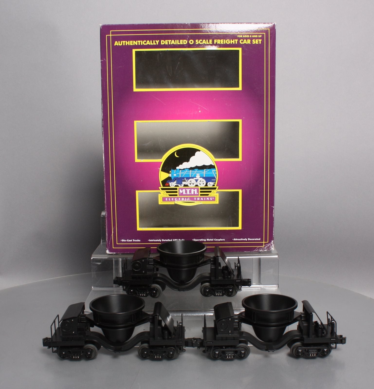MTH 20-90011 O Gauge Undecorated Premier Slag Car Set NIB