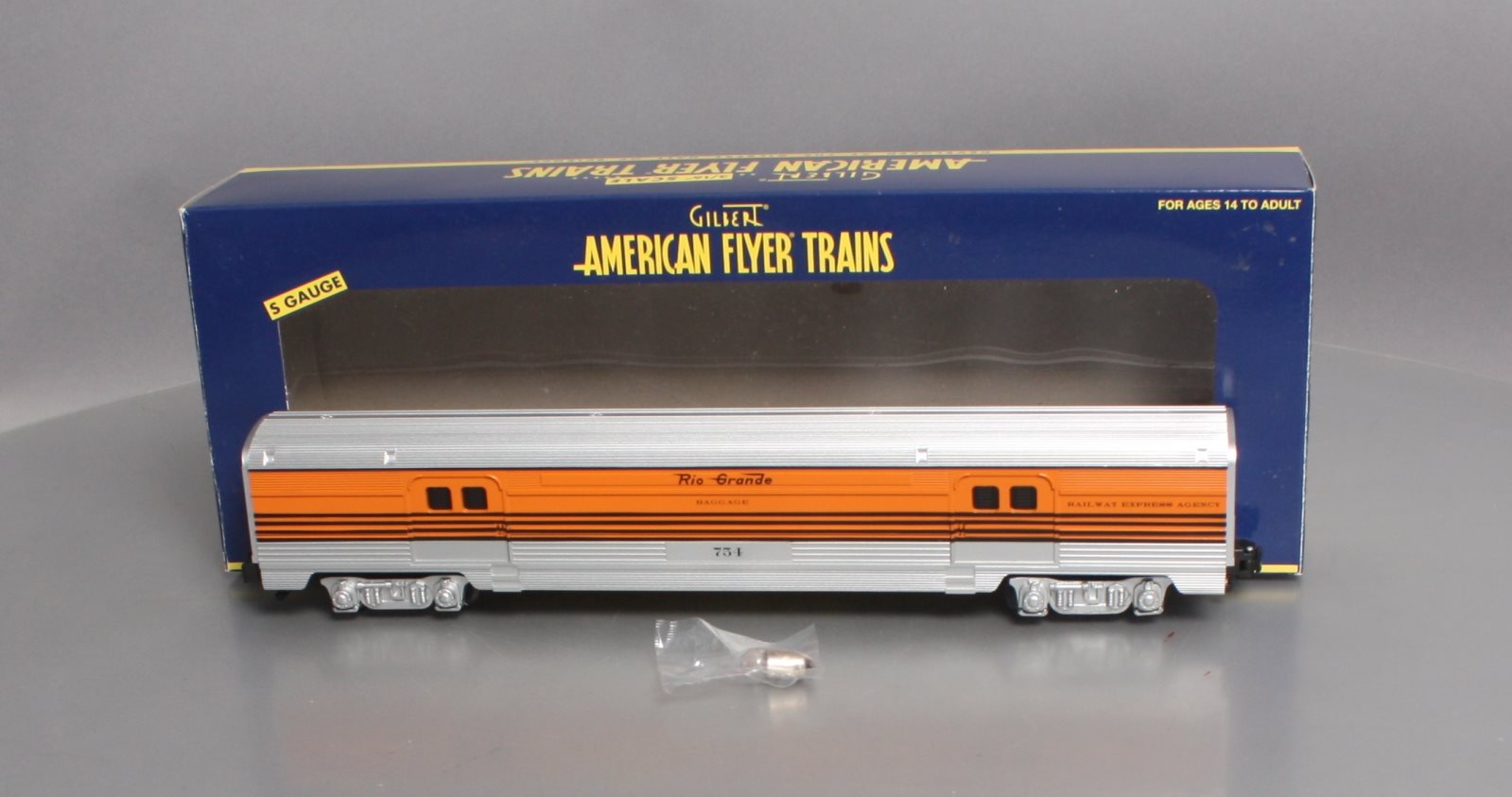American Flyer 6-49945 S Scale Denver & Rio Grande Western Baggage Car LN/Box