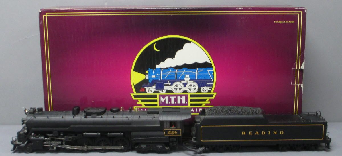 MTH 20-3130-2 O Reading 4-8-4 T-1 Steam Loco & Tender w PS2 #2124 (2Rail) NIB