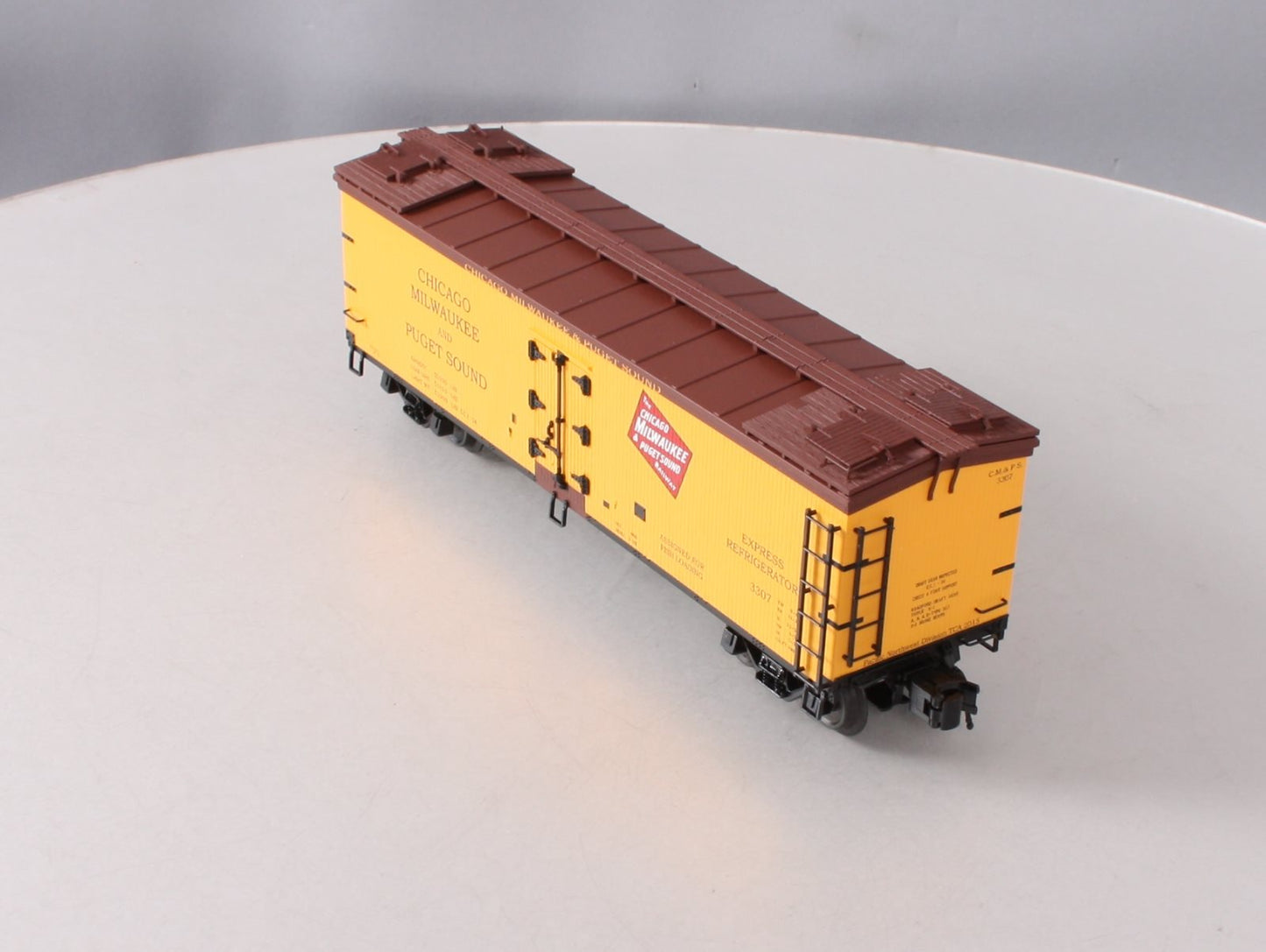 Atlas 3001538-2 O Chicago, Milwaukee, & Puget Sound Reefer #3307 [3-Rail] LN/Box