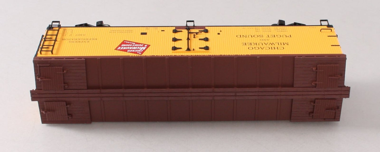 Atlas 3001538-2 O Chicago, Milwaukee, & Puget Sound Reefer #3307 [3-Rail] LN/Box