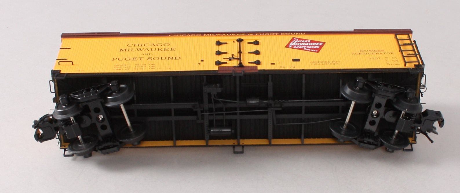 Atlas 3001538-2 O Chicago, Milwaukee, & Puget Sound Reefer #3307 [3-Rail] LN/Box