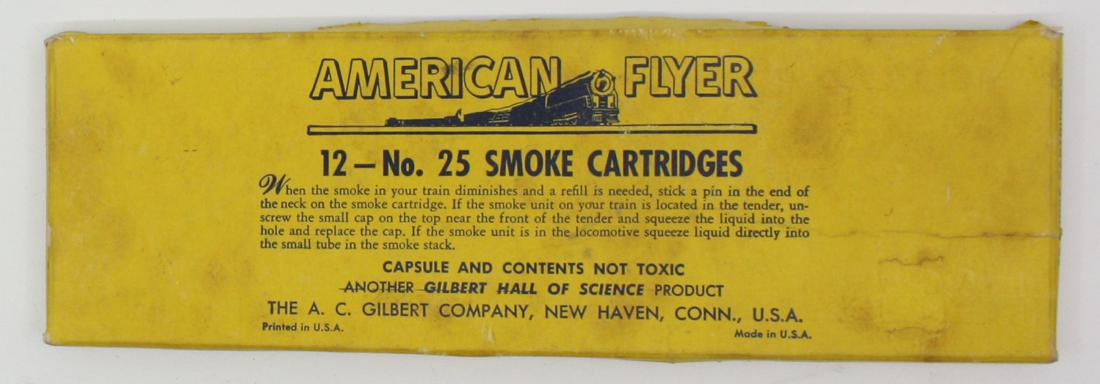 American Flyer 25B S Scale Red Capsule Smoke Fluid in Original Box