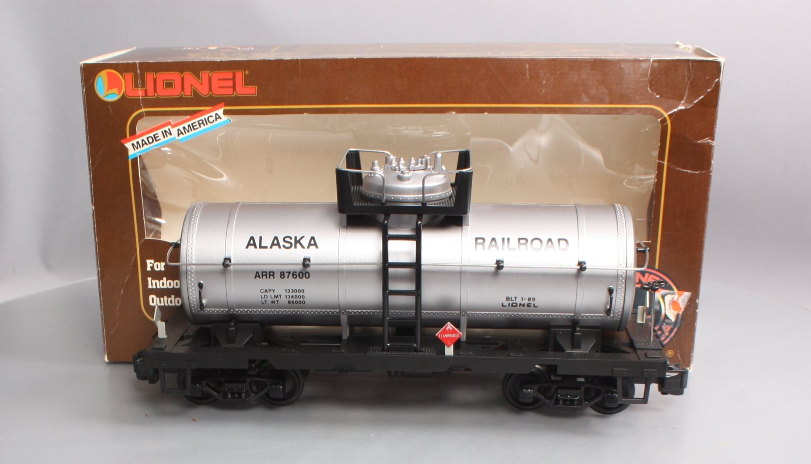 Lionel 6-87600 G Alaska Railroad Single Dome Tank Car #87600 NIB