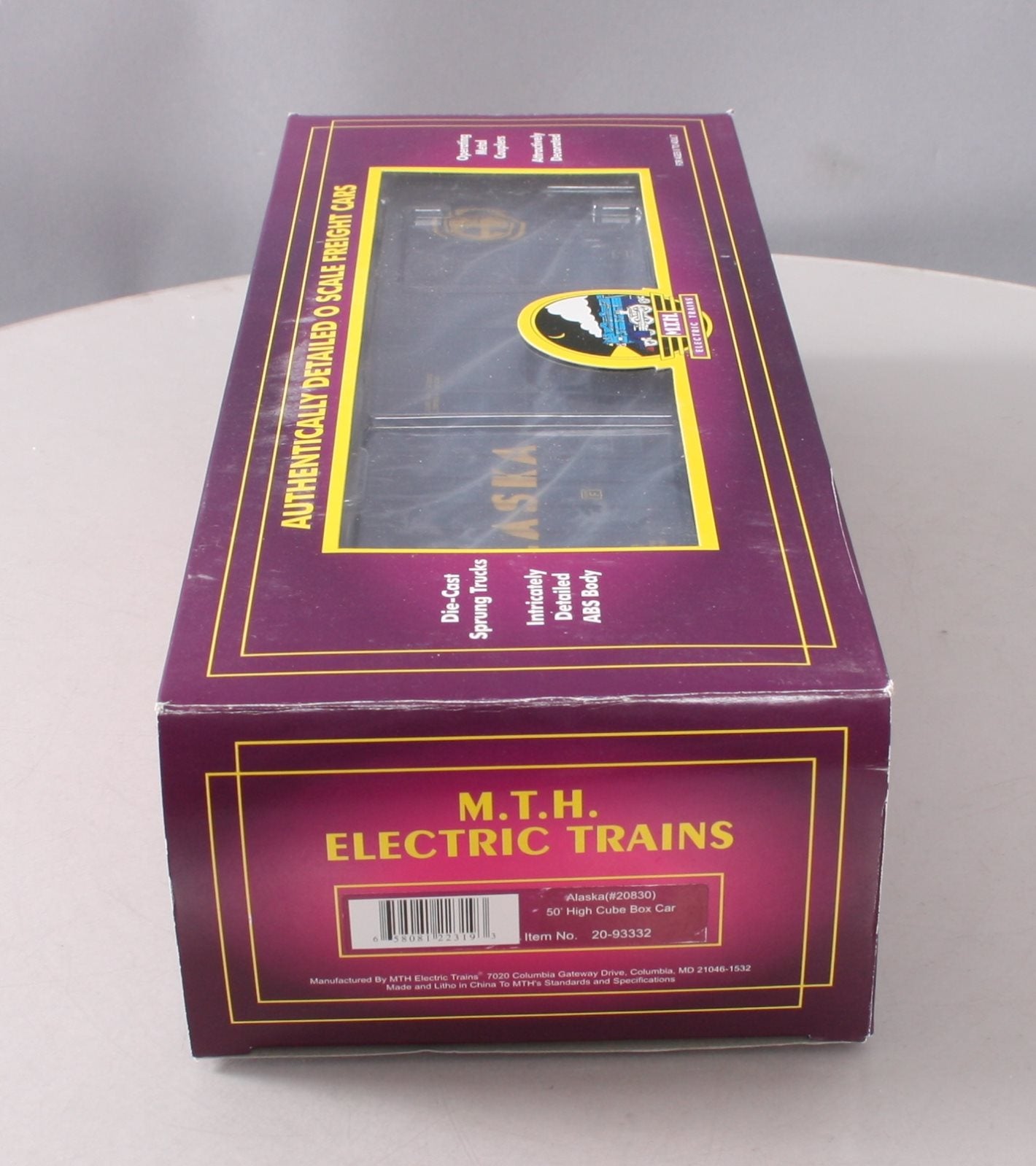 MTH 20-93332 O Gauge Alaska Railroad 50' Hi-Cube Boxcar #20830 NIB