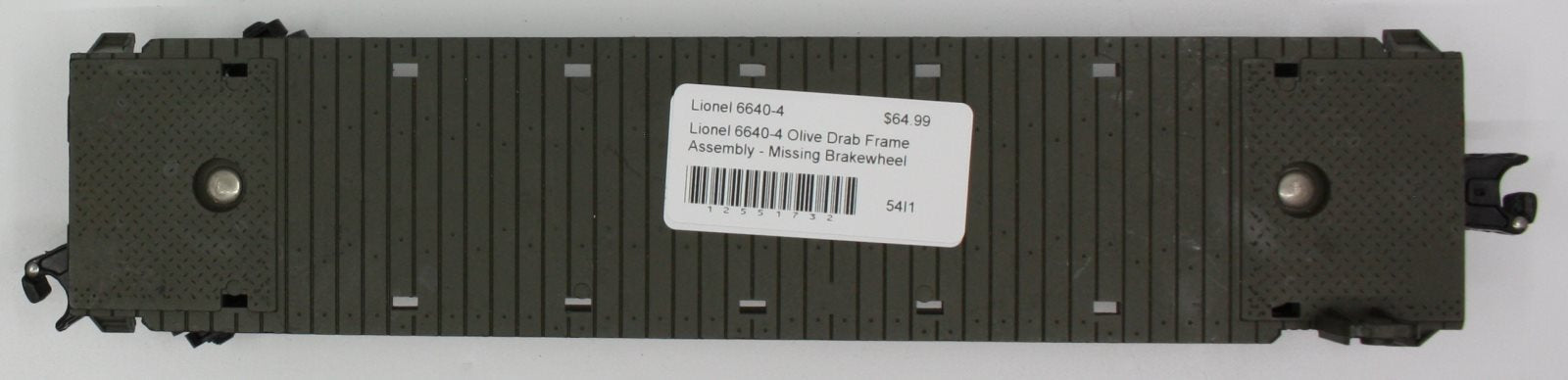 Lionel 6640-4 Olive Drab Frame Assembly - Missing Brakewheel