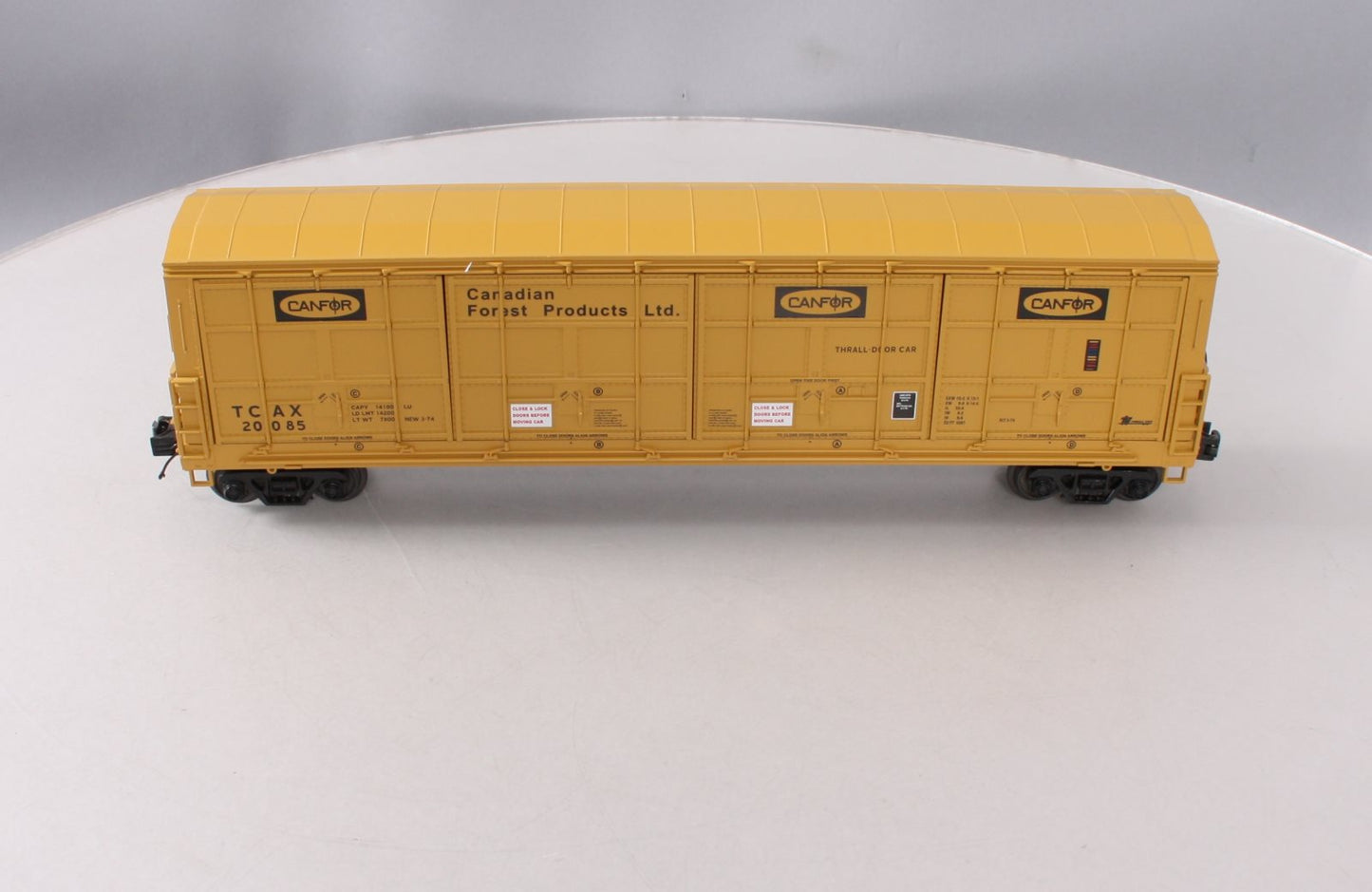 MTH 20-93437 O Canfor 55' All-Door Boxcar #20085 LN/Box